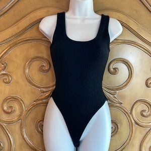 Vintage XOXO black ribbed bodysuit